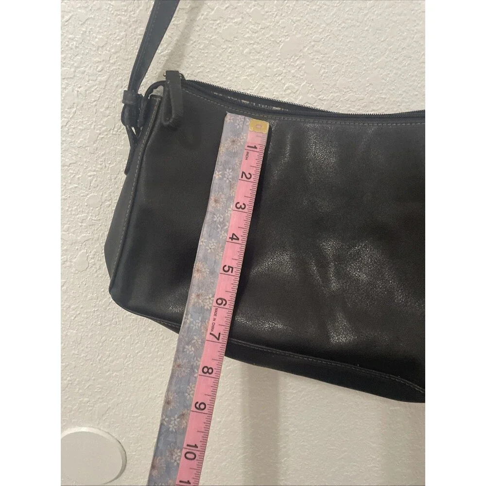 Vintage Liz Claiborne Black Handbag Purse Crossbody Shoulder Bag Classic Clean